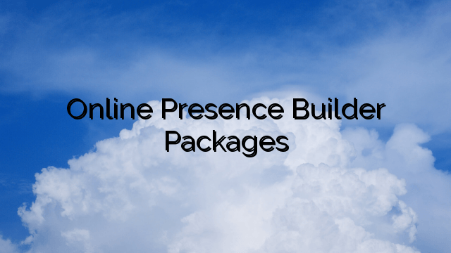 Online Presence Builder Packages